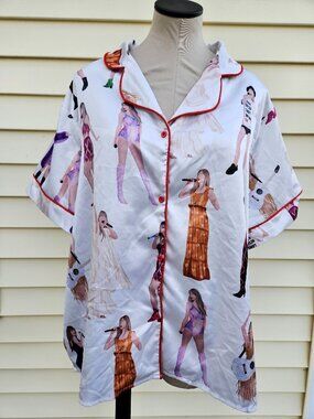 SHESHOW Taylor Swift Eras Tour Inspired Button-Up Pajama Top Size XXL